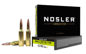 Nosler 43457 BTA-6.5 PRC 140-Grain Spitzer Boat Tail Hunting Rounds, 20 Rounds per Box
