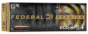 Federal P65PRCELDX1 6.5 PRC 143 Grain ELD-X Expanding Bullet Centerfire Rifle Rounds