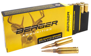 Berger Bullets 31070 6.5 Creedmoor Elite Hunter 156 Grain Hybrid Target Rounds