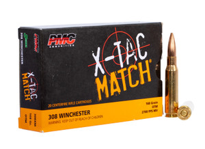 PMC 308XM 308 Win 168 Grain Open Tip Match Centerfire Rifle Rounds