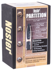 Nosler Partition 6.5mm 100 Grain Spitzer Reloading Bullets, Part Number 16319