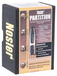 Nosler Partition 16326 7mm 150 Grain Spitzer Reloading Bullets, 50 Count