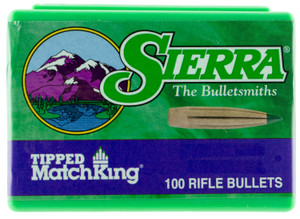 Sierra 7430 6.5mm 130 Grain Tipped MatchKing Reloading Bullets, .264 Caliber, 100 Count