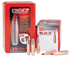Hornady 2635 ELD-X .264 Caliber 143 Grain Hunting Bullets, 100 Count