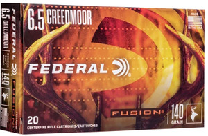 Federal Fusion 6.5 Creedmoor 140 Grain Bonded Soft Point Centerfire Rifle Ammunition (20 Rounds per Box)