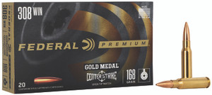 Federal Premium Gold Medal Center Strike .308 Winchester Open Tip Match 168 Grain Rifle Ammunition (20 Rounds)