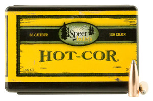 Speer Ammo 2023 .308 Caliber 150 Grain Spitzer Soft Point Bullets, 100 Count