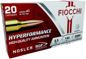 Fiocchi 6.5 PRC Hyperformance Match Centerfire Rifle Rounds – 140 Grain Nosler RDF