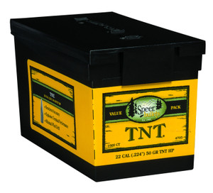 Speer Ammo 4705 .224 Caliber 50 Grain TNT Hollow Point Reloading Bullets, 1000 Count