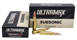 Ultramax Ammunition ULT-308-1-N Centerfire Rifle Rounds - 175 Grain HPBT Match Grade, 20 Rounds per Box