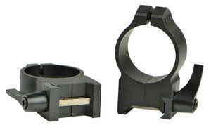 Warne Maxima 215LM 30mm High Quick-Detach Scope Rings, Matte Steel