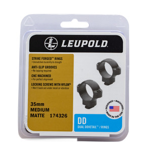 Leupold 174326 Dual Dovetail 35mm Medium Steel Scope Rings, Matte