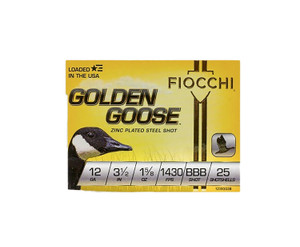 Fiocchi 1235GG3B 12 Gauge Shotshell Steel Loads, 3.50-inch, 1 5/8 oz, 25 Rounds per Box