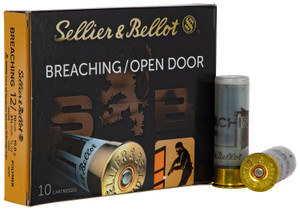 Sellier & Bellot SB12BR 12 Gauge Breaching Shotshell for Home Defense, 2.75" 1/2 oz Buckshot Load