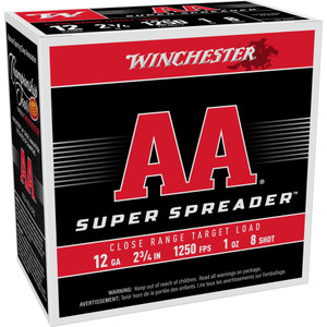 Winchester Ammunition AA Spreader 12 Gauge #8 Buckshot - 1 oz, 25 Rounds