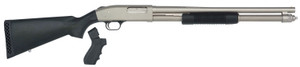 Mossberg 590 Tactical Mariner 12 Gauge Pump Shotgun with 20-Inch Barrel and Silver Marinecote Finish