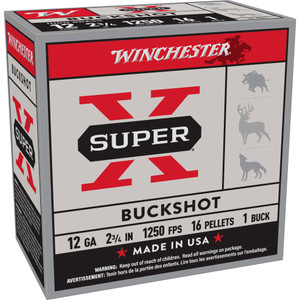Winchester Ammunition Power Point 12 Gauge 2.75-Inch Buckshot - 25 Rounds