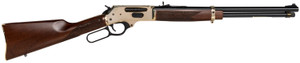 Henry H0243855 Side Gate Lever Action Rifle in 38-55 Win with Brass Receiver and 20-Inch Barrel