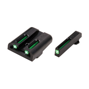 TRUGLO Brite-Site TFO for Glock High - Green Fiber-Optic & Tritium Night Sights