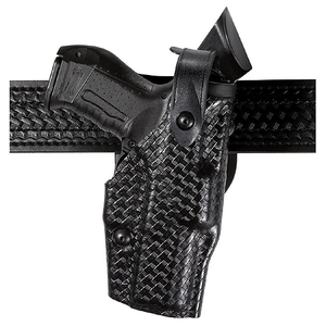 Safariland Model 6360 ALS/SLS Mid-Ride Duty Holster for Glock 17 - Level III Retention, Black Basket Weave Finish