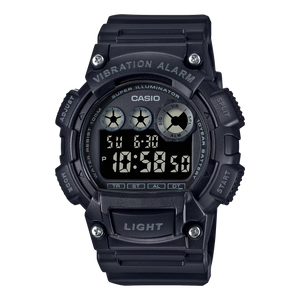 Casio W735H-1BV Classic Digital Watch with Vibration Alarm and Super Bright Backlight