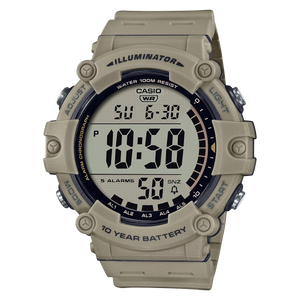 Casio Classic Digital Watch with 10-Year Battery - Beige Gray, Model AE1500WH-5AV