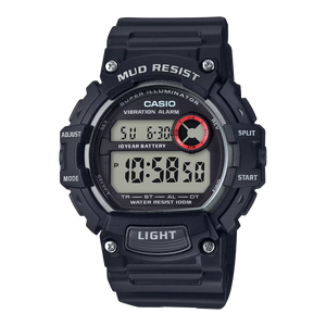 Casio TRT-110H-1AVCF Mud-Resistant Digital Watch with Vibration Alarm and 100m Water Resistance