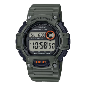 Casio TRT110H-3AV Mud-Resistant Digital Watch with Vibration Alarm and 10-Year Battery Life