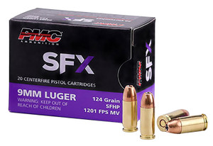 PMC 9SFX 9mm Luger StarFire Hollow Point Centerfire Handgun Rounds - 124 Grain, 50 Rounds per Box