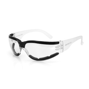 Bobster Shield III Clear Impact-Resistant Sunglasses with Wraparound Design