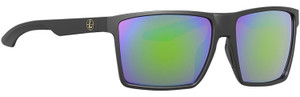 Leupold DeSoto Matte Black Polarized Wraparound Sunglasses with Emerald Mirror Lenses, Part Number 184364