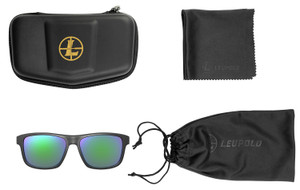 Leupold Katmai Matte Black Polarized Eye Protection with Emerald Mirror Lenses (Part #179099)