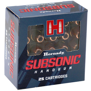 Hornady Subsonic 9mm Luger 147 Grain XTP Centerfire Handgun Rounds (Part #90287)