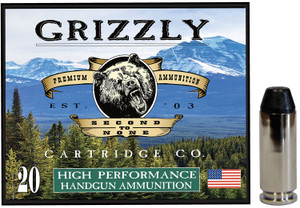 Grizzly Ammo GC10M10 10mm Auto 220 Grain FMJ Flat Point Centerfire Handgun Rounds, 20 Rounds per Box, 10 Boxes per Case