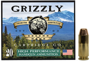 Grizzly Ammo GC10CM2 10mm Auto Full Metal Jacket Flat Point - 200 Grain Centerfire Handgun Rounds, 20 Rounds per Box