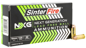 SINTERFIRE SF10125NXG 10mm Auto Lead-Free 125-Grain Centerfire Handgun Rounds