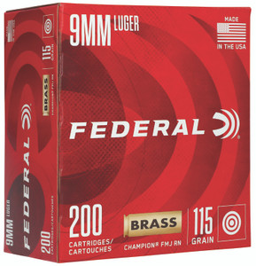 Federal Champion 40 S&W 180 Grain Full Metal Jacket Handgun Rounds – Target-Grade Training Ammo