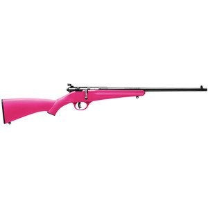 Savage Arms Rascal .22 LR Bolt-Action Youth Rifle with Pink Synthetic Stock