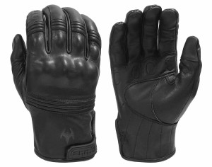 Damascus All-Leather Gloves with Knuckle Armor - Size Large