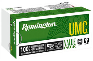 Remington Ammunition UMC 40 S&W 180 Grain Jacketed Hollow Point Centerfire Handgun Rounds - 100 Rounds per Box