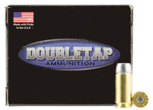 DoubleTap Ammunition DTAP 40200HC .40 S&W Hard Cast Solid Hunting Ammo - 200 Grain, 20 Rounds per Box