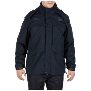 5.11 Tactical 3-In-1 Parka 2.0 in Dark Navy, Size Large – Waterproof, Breathable, and Versatile for Cold Weather Missions