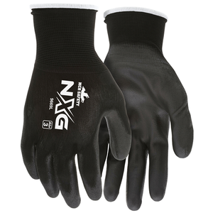 MCR Safety NXG 9669XL Black Nylon and Polyurethane Coated Work Gloves