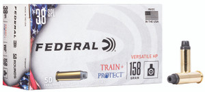 Federal Train + Protect 38 Special 158 Grain Hollow Point Centerfire Handgun Rounds (Part Number TP38VHP1)