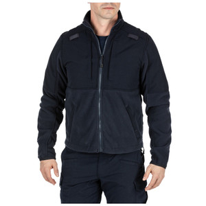 5.11 Tactical Tactical Fleece 2.0 4X-Large Dark Navy – Versatile Cold Weather Jacket with Water-Resistant Overlay and Utility Pockets