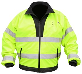 MCR Safety BRCL3LL Reversible Hi-Visibility Bomber Jacket - ANSI Class 3, Waterproof, Size Large