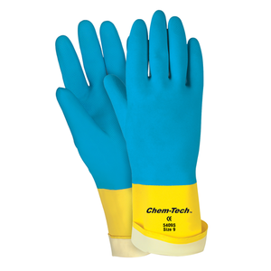 MCR Safety Chem-Tech Neoprene on Latex Gloves, Straight Cuff - Part Number 5409S