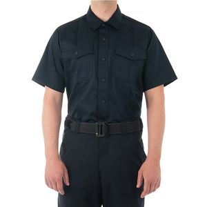 First Tactical Cotton Station Short Sleeve Shirt - Large, Midnight Blue, Model 112008-729-L-R