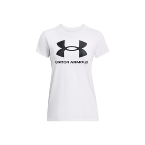 Under Armour Women's UA Sportstyle Graphic Short Sleeve in White/Black, Size Small