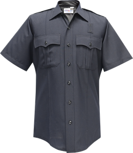 Flying Cross Justice Short Sleeve Shirt with Zipper - LAPD Navy, Size 17